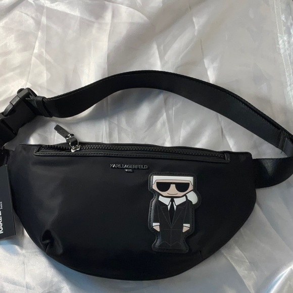 Givey Alert 🚨🚨🚨🚨🚨🚨🚨🚨NWT* Karl Lagerfeld Paris “Amour” Nylon Belt Bag - Picture 2 of 14